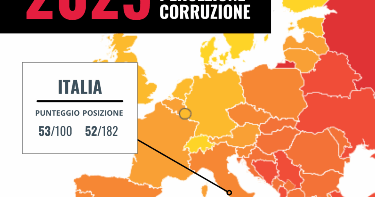 Indice di Percezione della Corruzione: nella classifica di Transparency ...